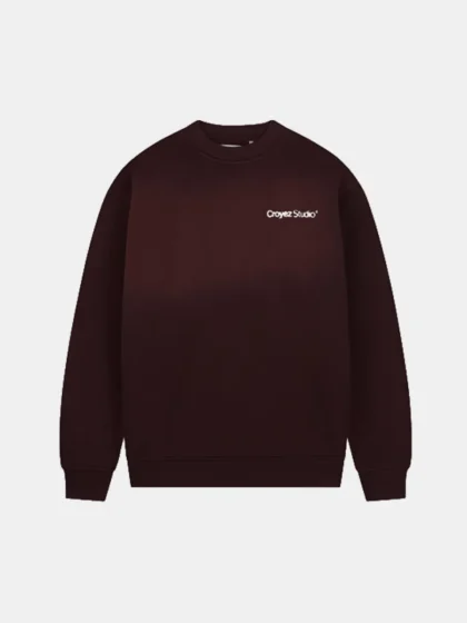 Croyez studio faded sweater raisin red