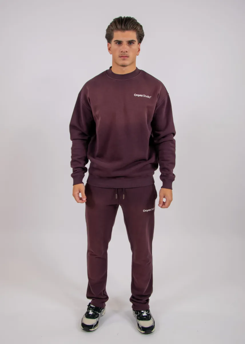 Croyez Studio Faded Sweater 6 Croyez studio faded sweater raisin red