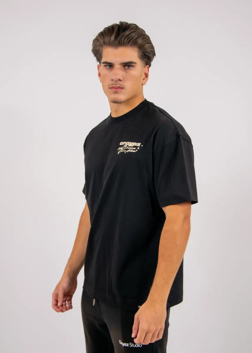 Croyez Stitched Heart T-Shirt 2 Croyez worldtour t-shirt black