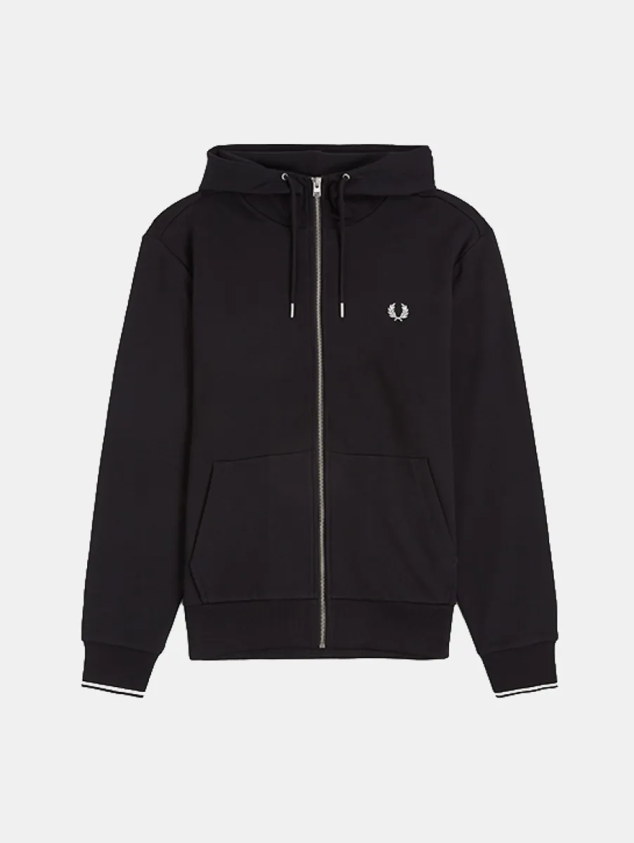 Fred Perry Hooded Zip Through Sweatshirt 1 Fred Perry j7536 198 black