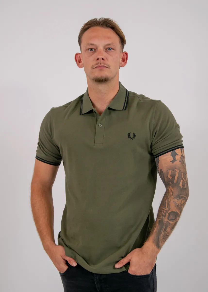 Fred Perry Twin Tipped Fred Perry Shirt 2 Fred Perry m3600 z50 lrlwrthgreen/blk