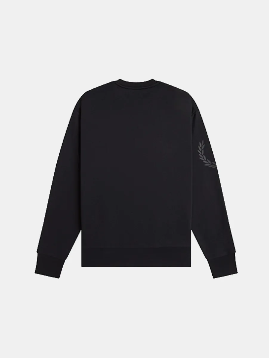 Fred Perry Reflective Laurel Sweatshirt 2 Fred Perry m3622 102 black