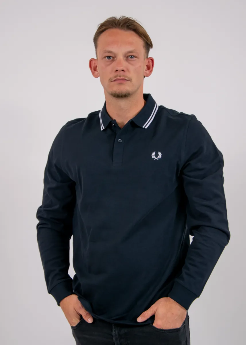 Fred Perry LS Twin Tipped FP Shirt 2 Fred Perry m3636 238 navy/white