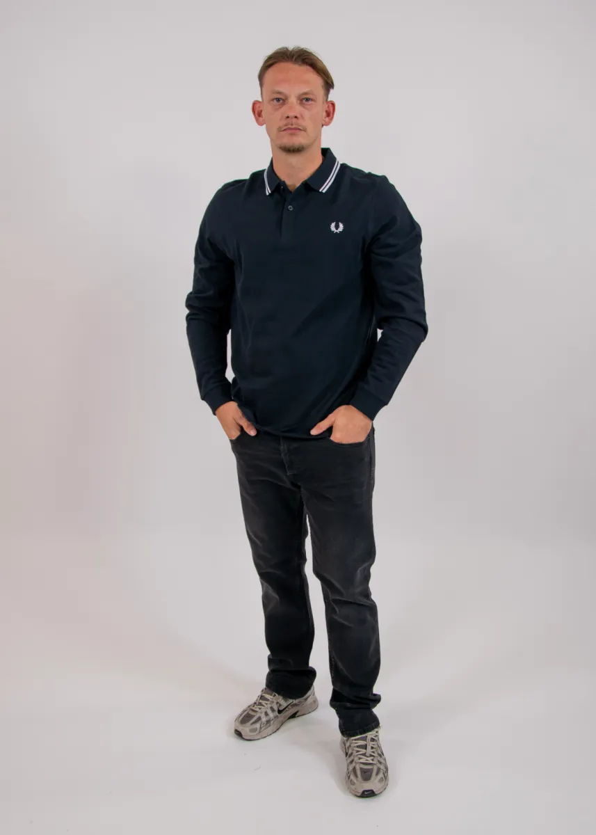 Fred Perry LS Twin Tipped FP Shirt 5 Fred Perry m3636 238 navy/white
