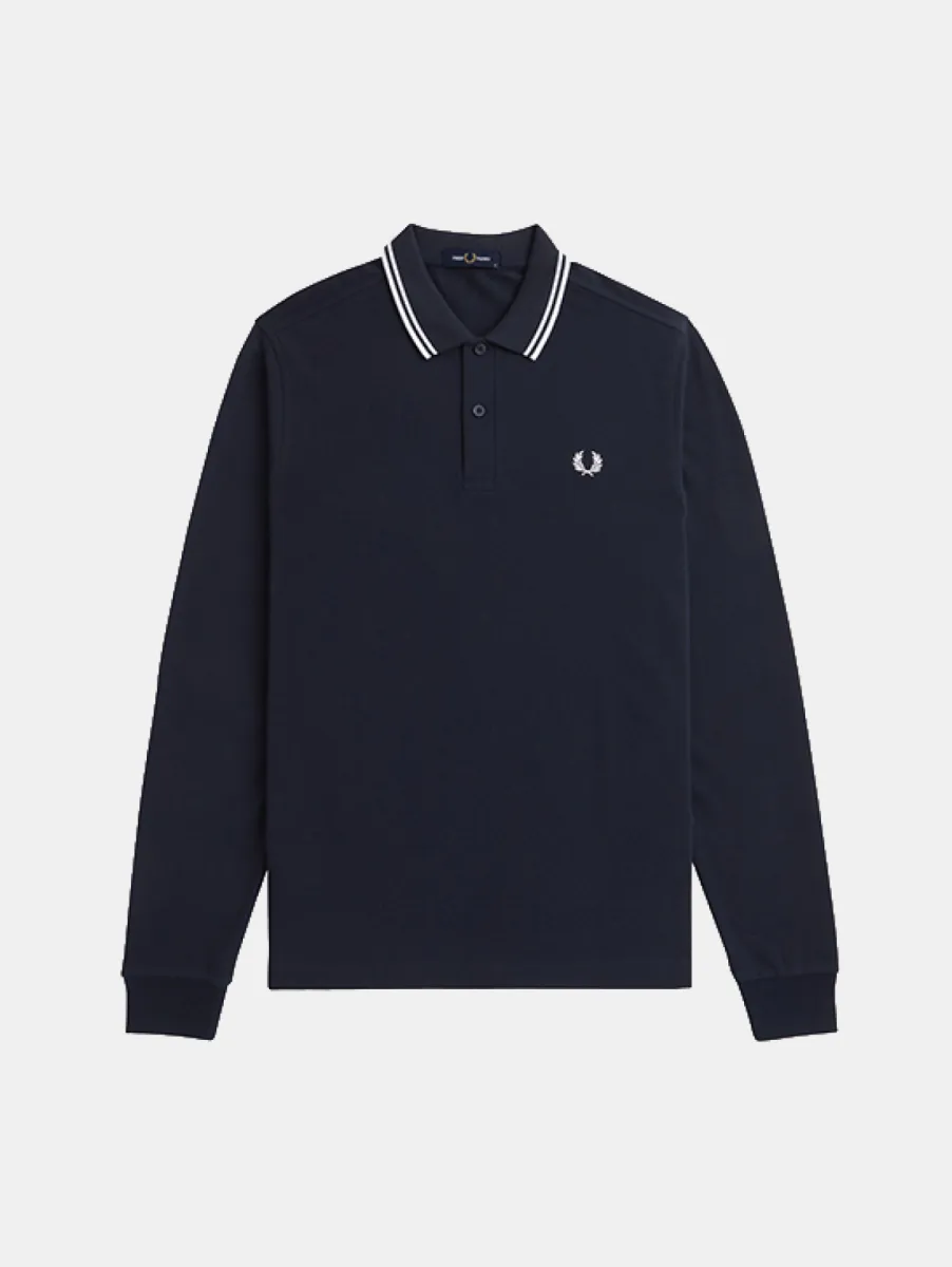 Fred Perry LS Twin Tipped FP Shirt 1 Fred Perry m3636 238 navy/white