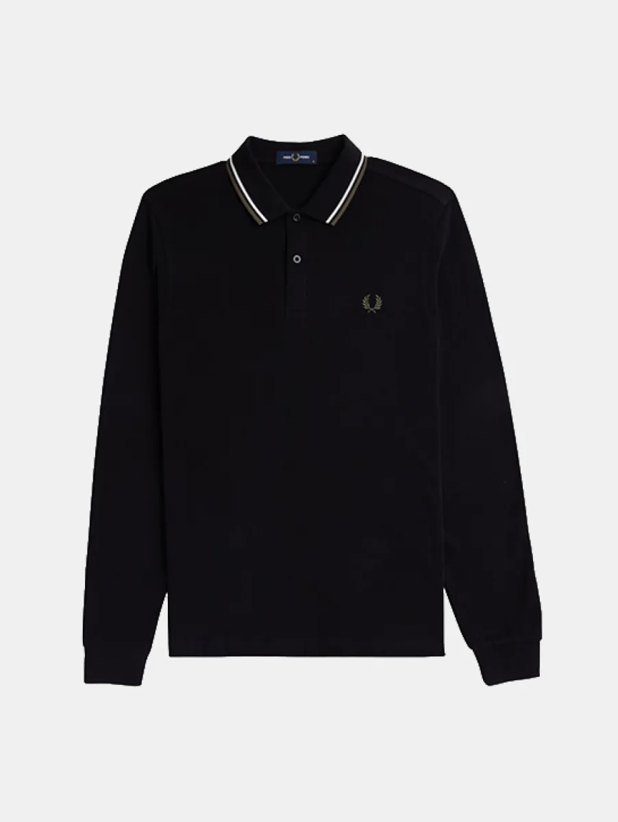 Fred Perry LS Twin Tipped FP Shirt 1 Fred Perry m3636 w54 blk/ecr/lrlwgren