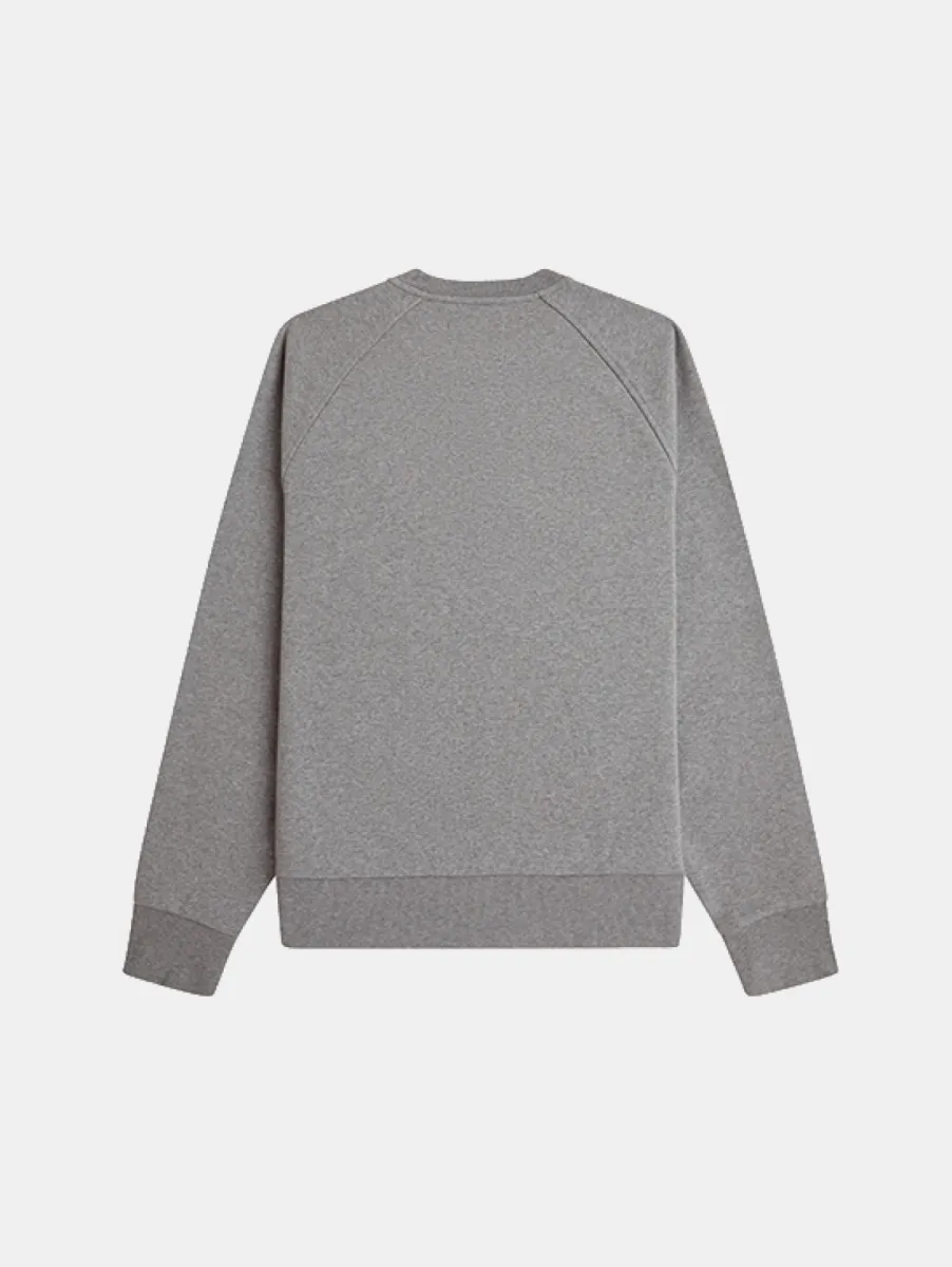 Fred Perry Tartan Applique Sweatshirt 2 Fred Perry m3652 420 steel marl