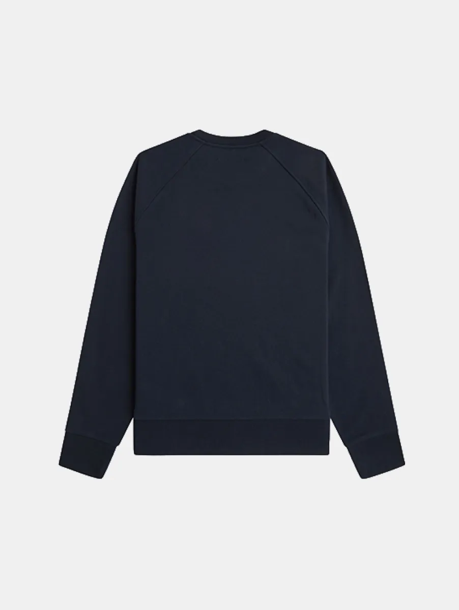 Fred Perry Tartan Applique Sweatshirt 2 Fred Perry m3652 608 navy