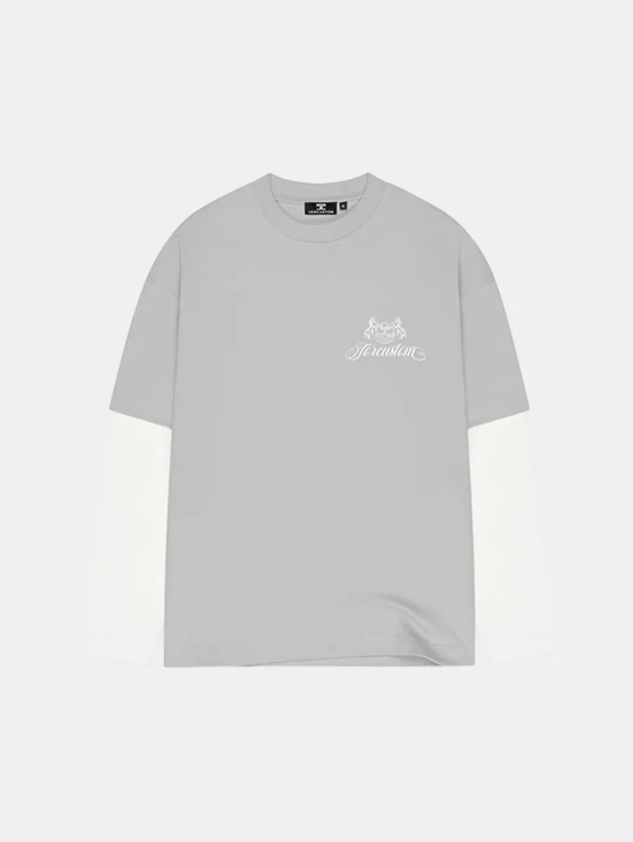 Jorcustom Handscript2.0 Double Layered Longsleeve T-Shirt 2 Jorcustom handscript2.0 double layered l white-lightgrey
