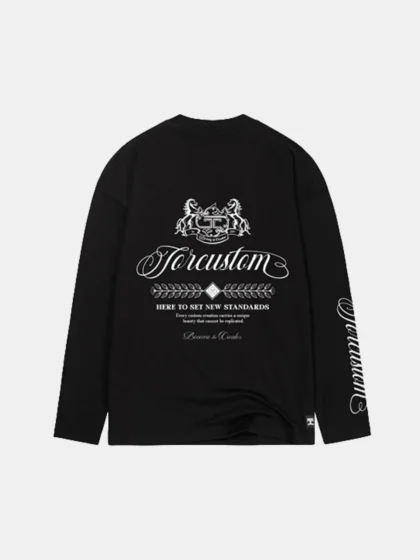 Jorcustom handscript2.0 longsleeve t-shi black