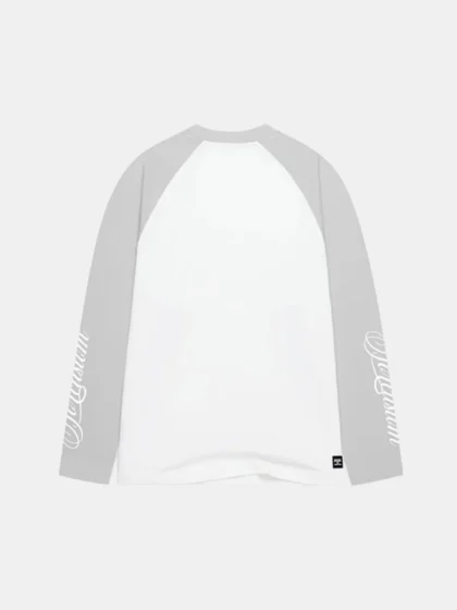 Jorcustom handscript2.0 raglan longsle white-lightgrey