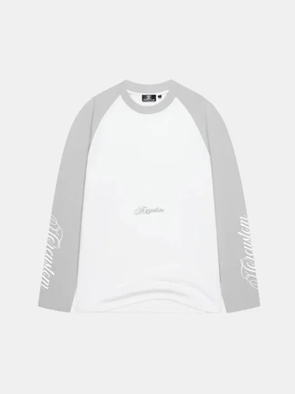 Jorcustom handscript2.0 raglan longsle white-lightgrey