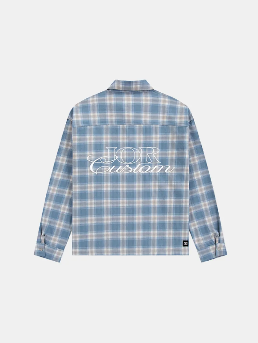 Jorcustom JORcustom Flannel Overshirt 2 Jorcustom jorcustom flannel overshirt bountyblue