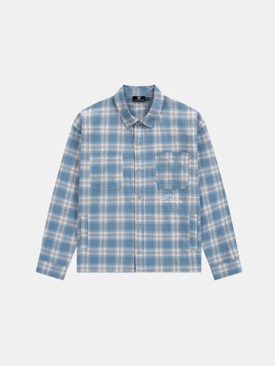 Jorcustom JORcustom Flannel Overshirt 1 Jorcustom jorcustom flannel overshirt bountyblue