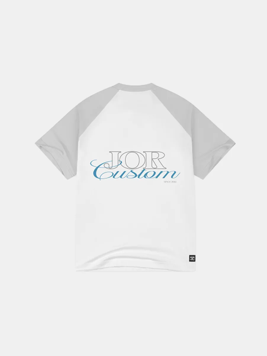 Jorcustom JORcustom Raglan T-Shirt 1 Jorcustom jorcustom raglan t-shirt white-lightgrey