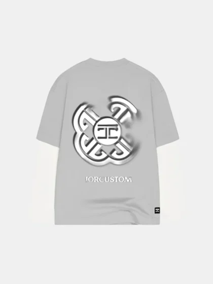 Jorcustom monogram double layered longsl white-lightgrey