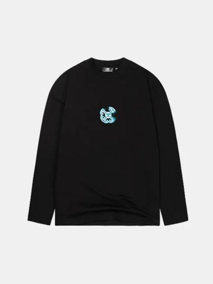 Jorcustom monogram longsleeve t-shi black