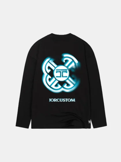 Jorcustom monogram longsleeve t-shi black