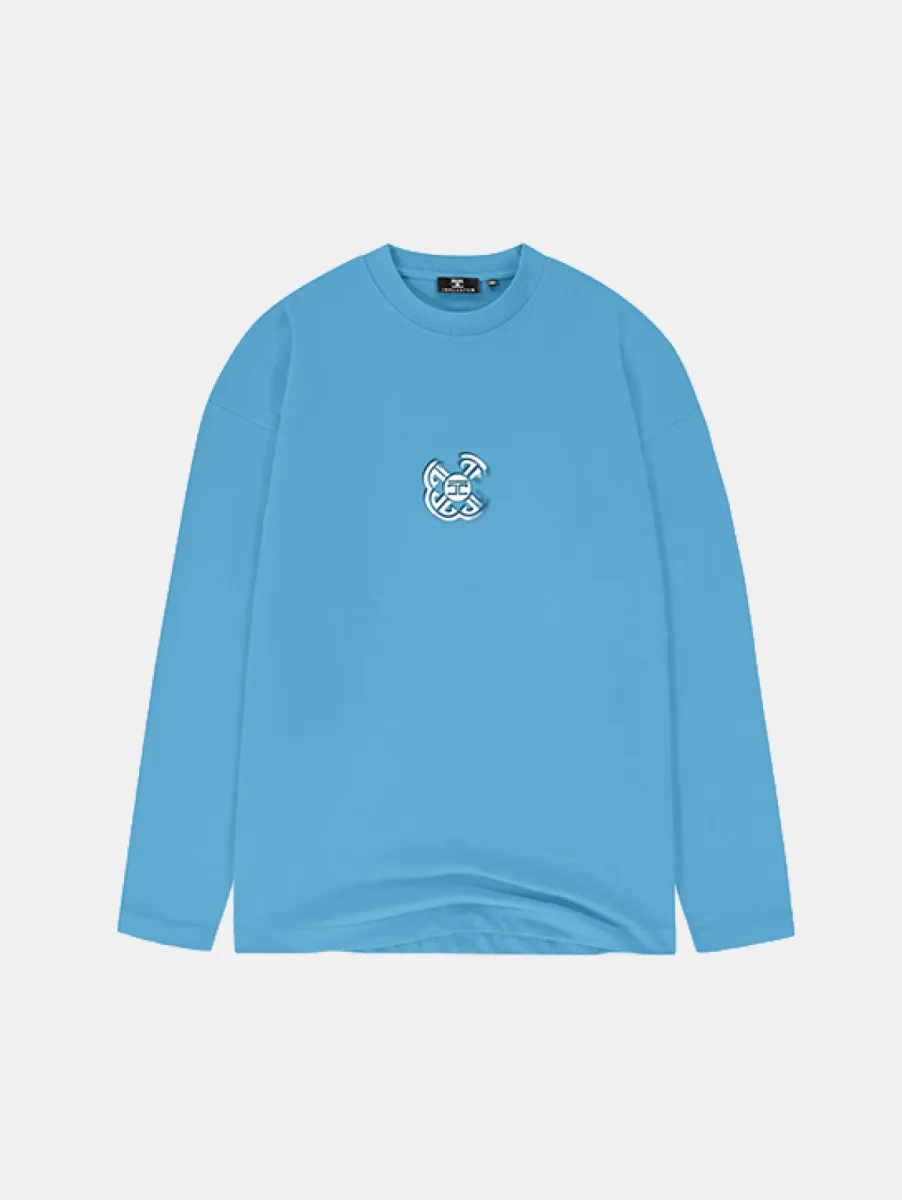 Jorcustom Monogram Longsleeve T-Shirt 2 Jorcustom monogram longsleeve t-shi bountyblue