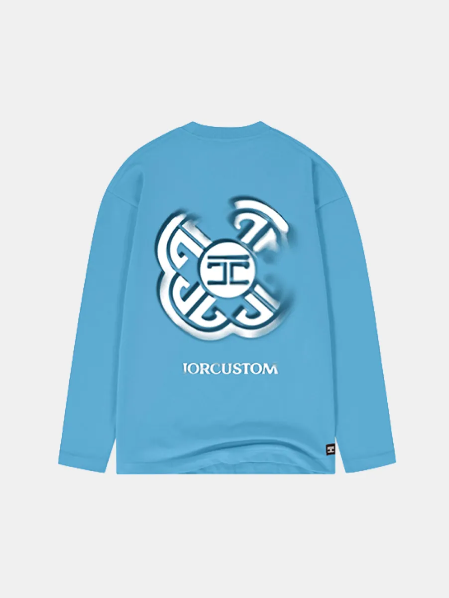 Jorcustom Monogram Longsleeve T-Shirt 1 Jorcustom monogram longsleeve t-shi bountyblue