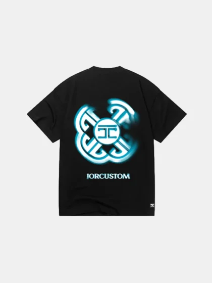 Jorcustom monogram loose fit t-s black