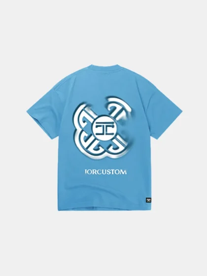 Jorcustom monogram loose fit t-s bountyblue
