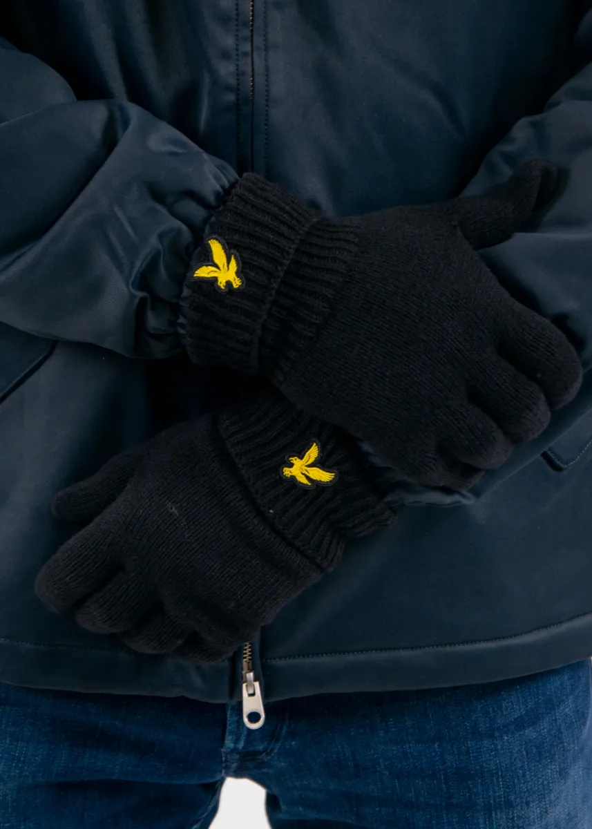Lyle & Scott Cotton Merino Gloves 2 Lyle & Scott gl2300a z865 jet black