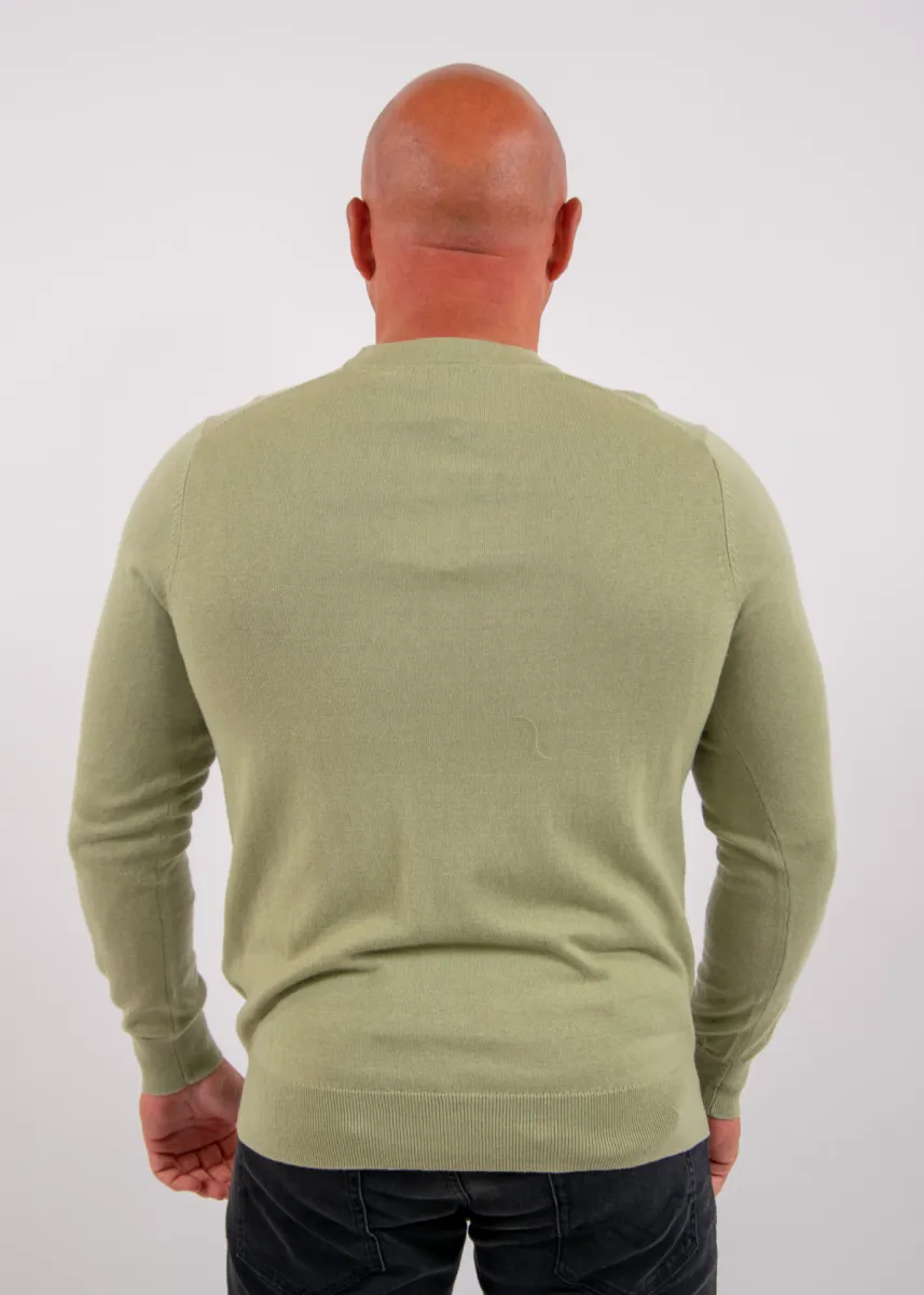Lyle & Scott Cotton Merino Crew Neck Jumper 4 Lyle & Scott kn2110vc y299 smoke olive