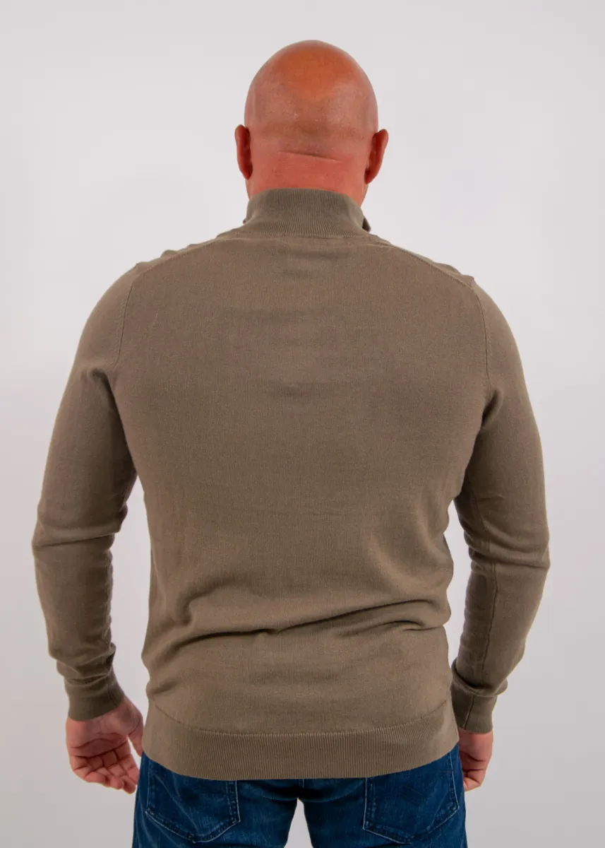 Lyle & Scott Cotton Merino Quarter Zip Jumper 4 Lyle & Scott kn2112vc x569 khaki ash