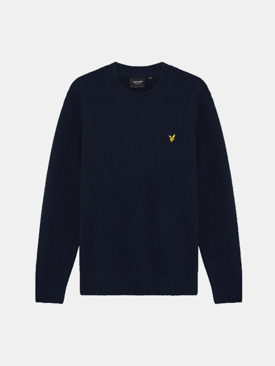 Lyle & Scott Brushed Crew Neck Jumper 1 Lyle & Scott kn2548v z271 dark navy