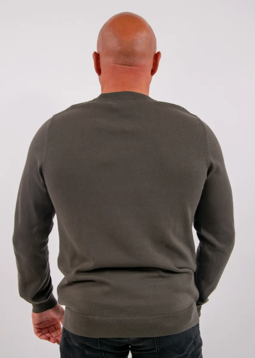 Lyle & Scott Waffle Front Crew Neck Jumper 4 Lyle & Scott kn2569v y321 shadow slate