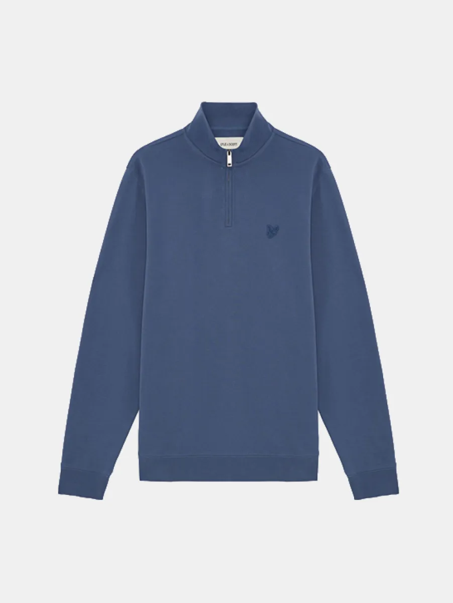 Lyle & Scott Superfine Quater Zip Sweatshirt 1 Lyle & Scott ml2258tont y253 smoke blue