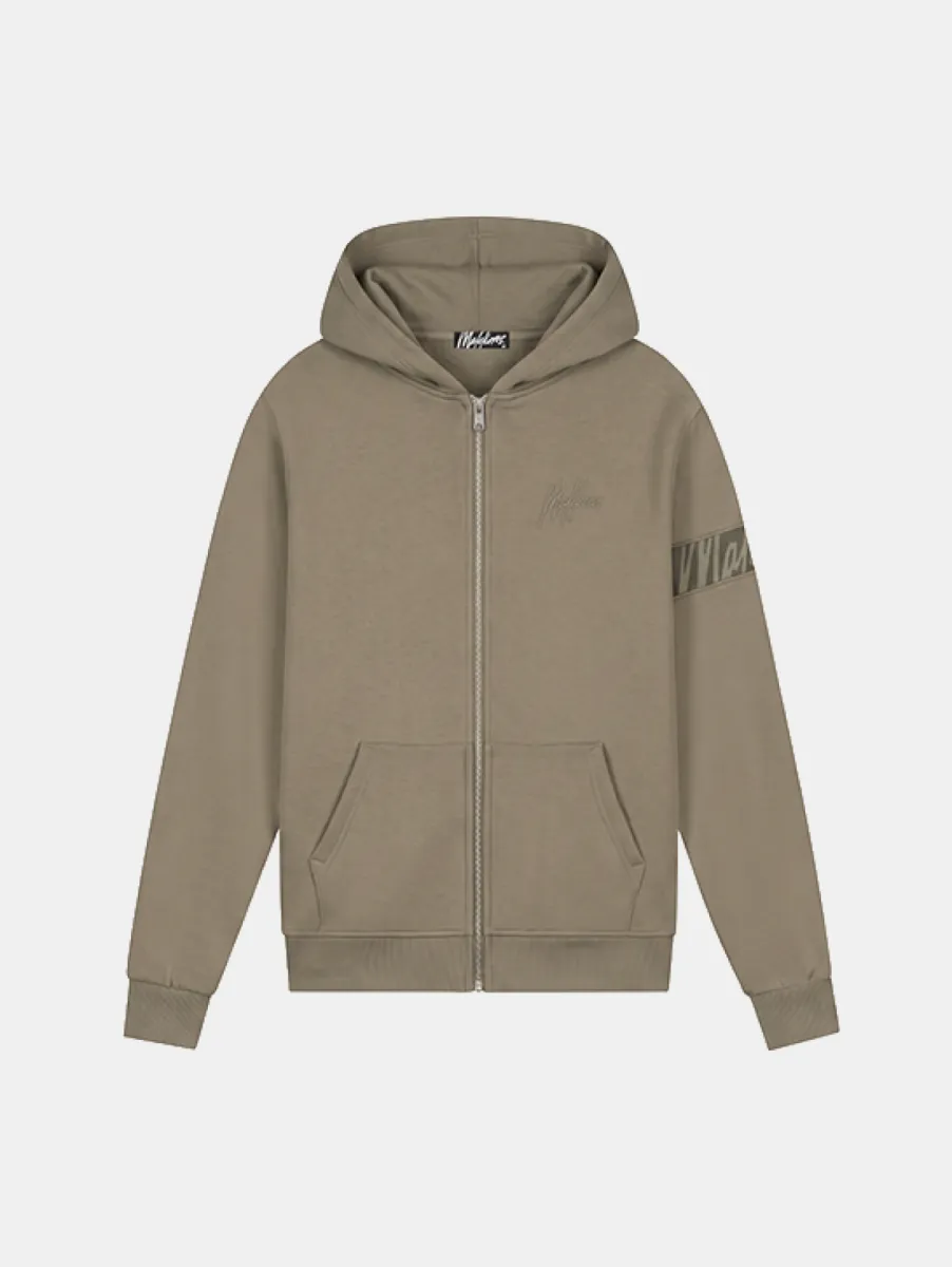 Malelions Captain Zip Hoodie 1 Malelions captain zip hoodie stone grey