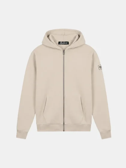 Malelions collection zip hoodie almond