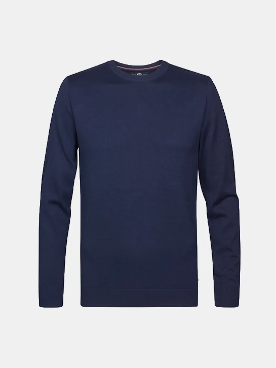 Petrol Industries Knitwear Round Neck Basic 1 Petrol Industries kwr201 5178 navy blue