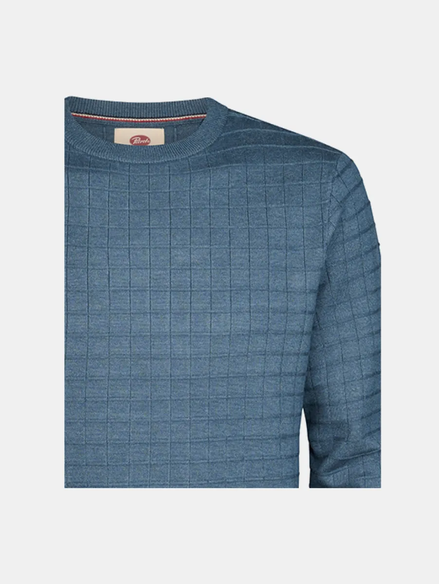 Petrol Industries Knitwear Round Neck Basic 3 Petrol Industries kwr269 5202 storm blue