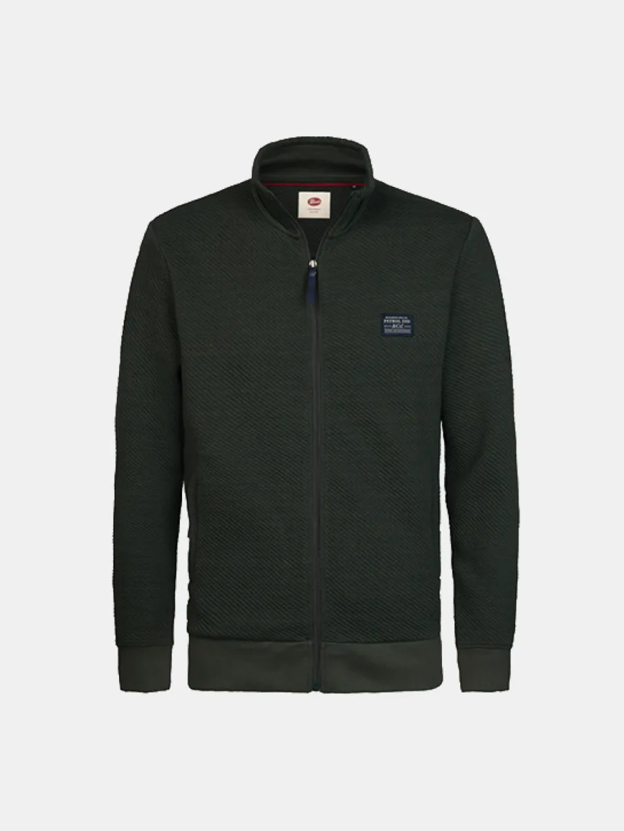 Petrol Industries Sweater Collar Zip 1 Petrol Industries swc343 6185 steel green