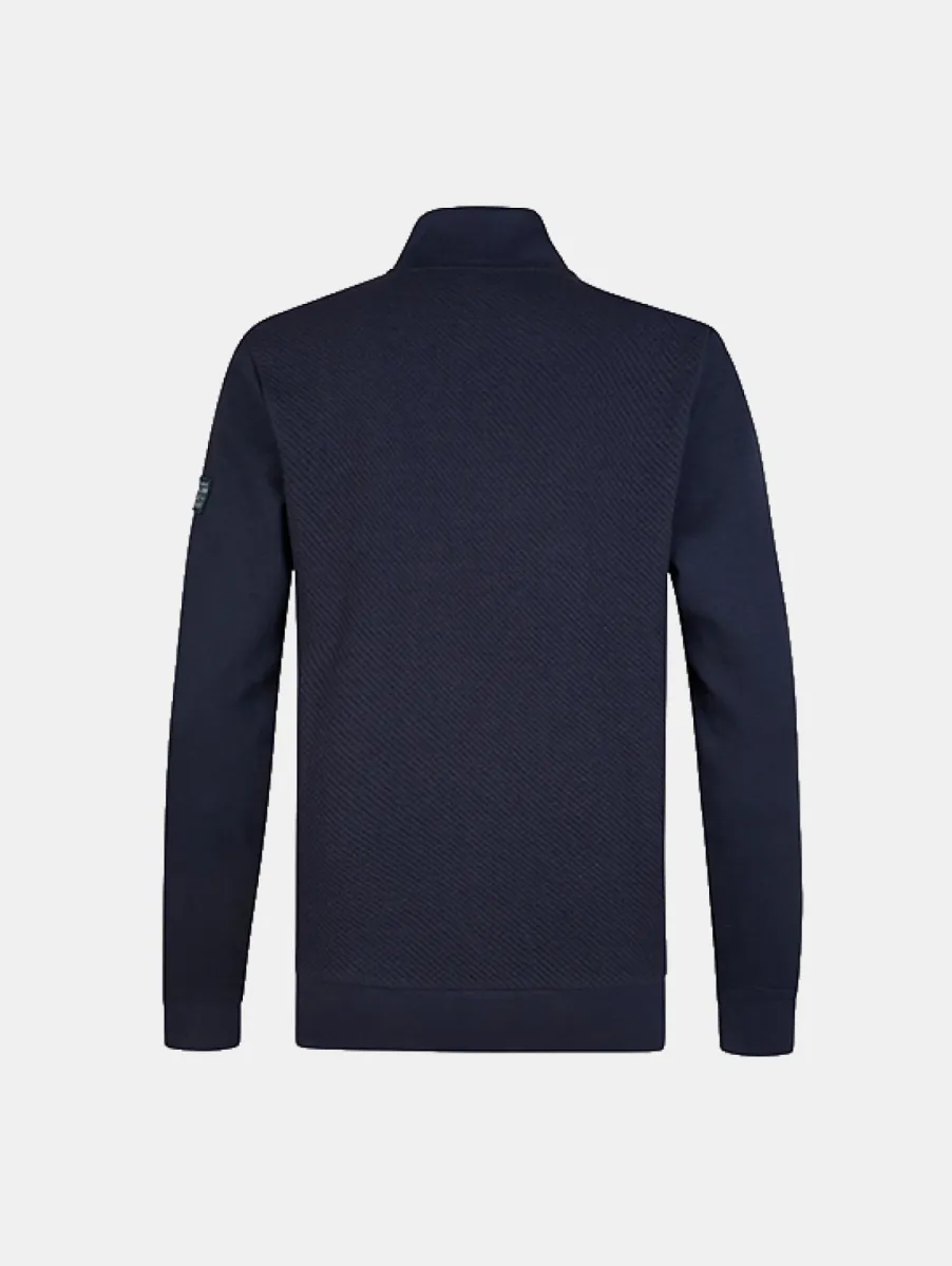 Petrol Industries Sweater Collar Zip 2 Petrol Industries swc368 5092 royal navy
