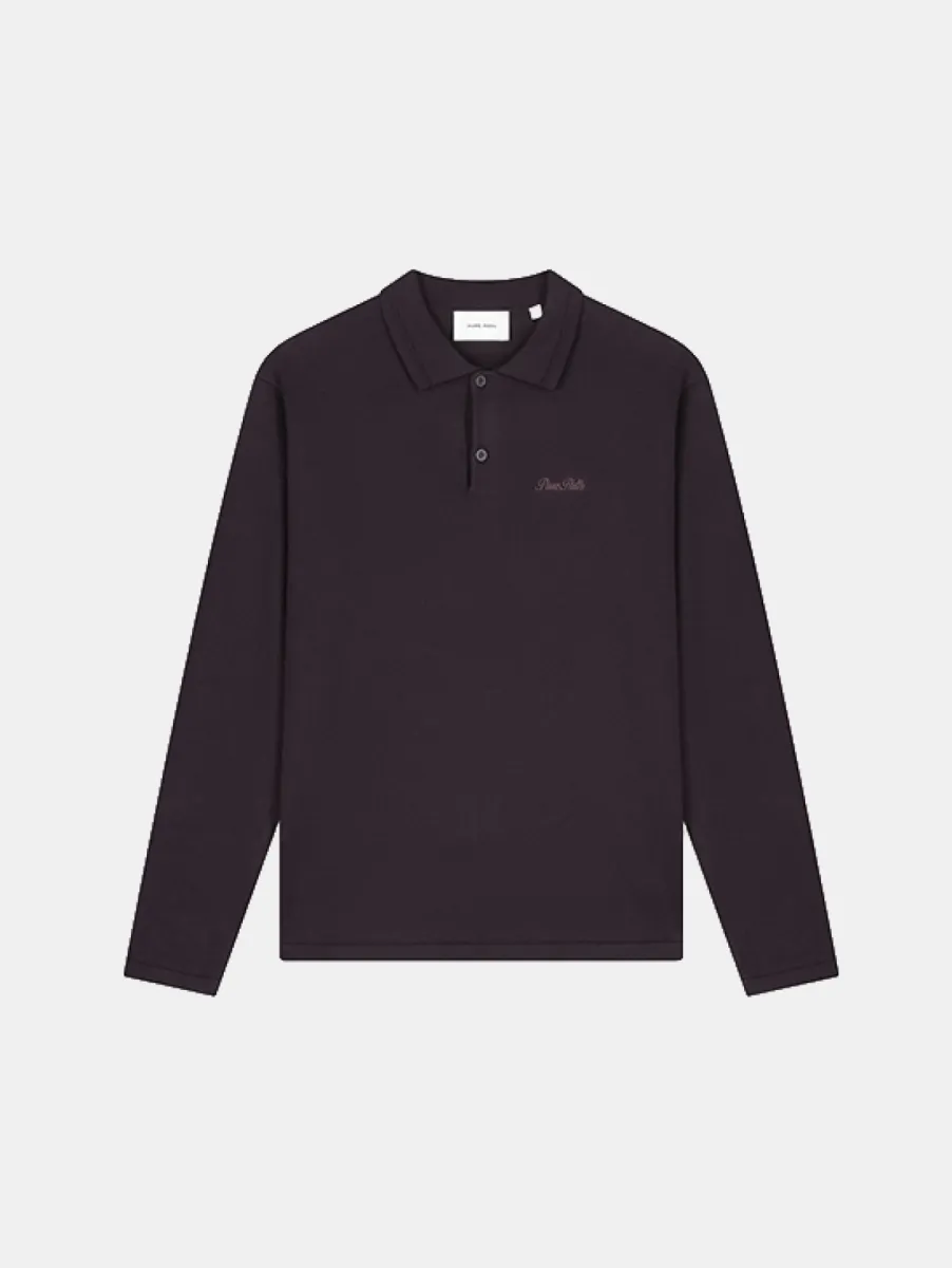 Pure Path Light Weight Knit Polo 1 Pure Path 26030801 96 dark brown