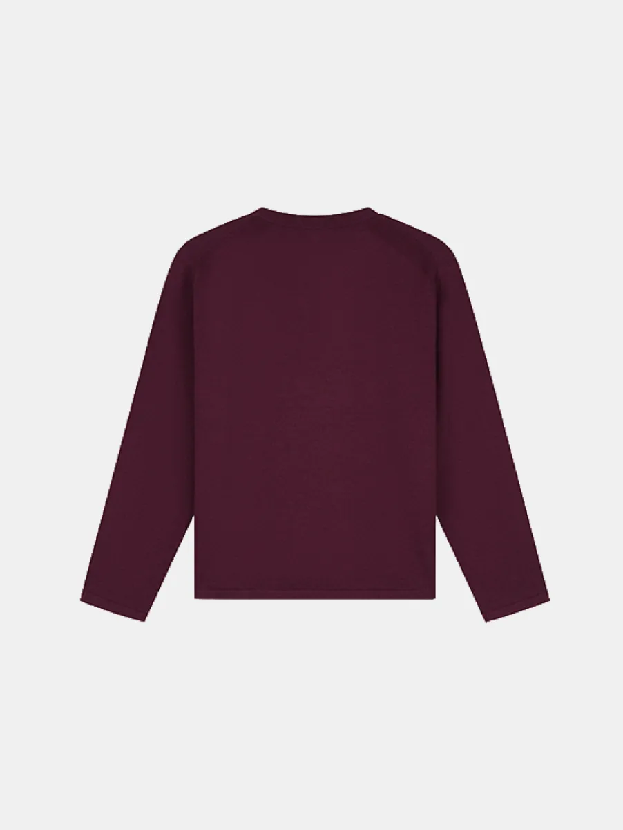 Pure Path Light Weight Knit Sweater 2 Pure Path 26030802 107 wine red