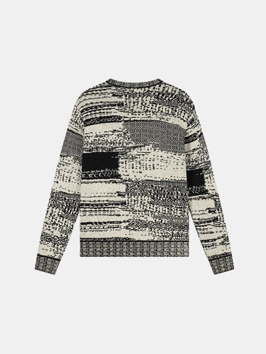 Pure Path Jacquard Geometric Knit Sweater 2 Pure Path 26030820 02 black