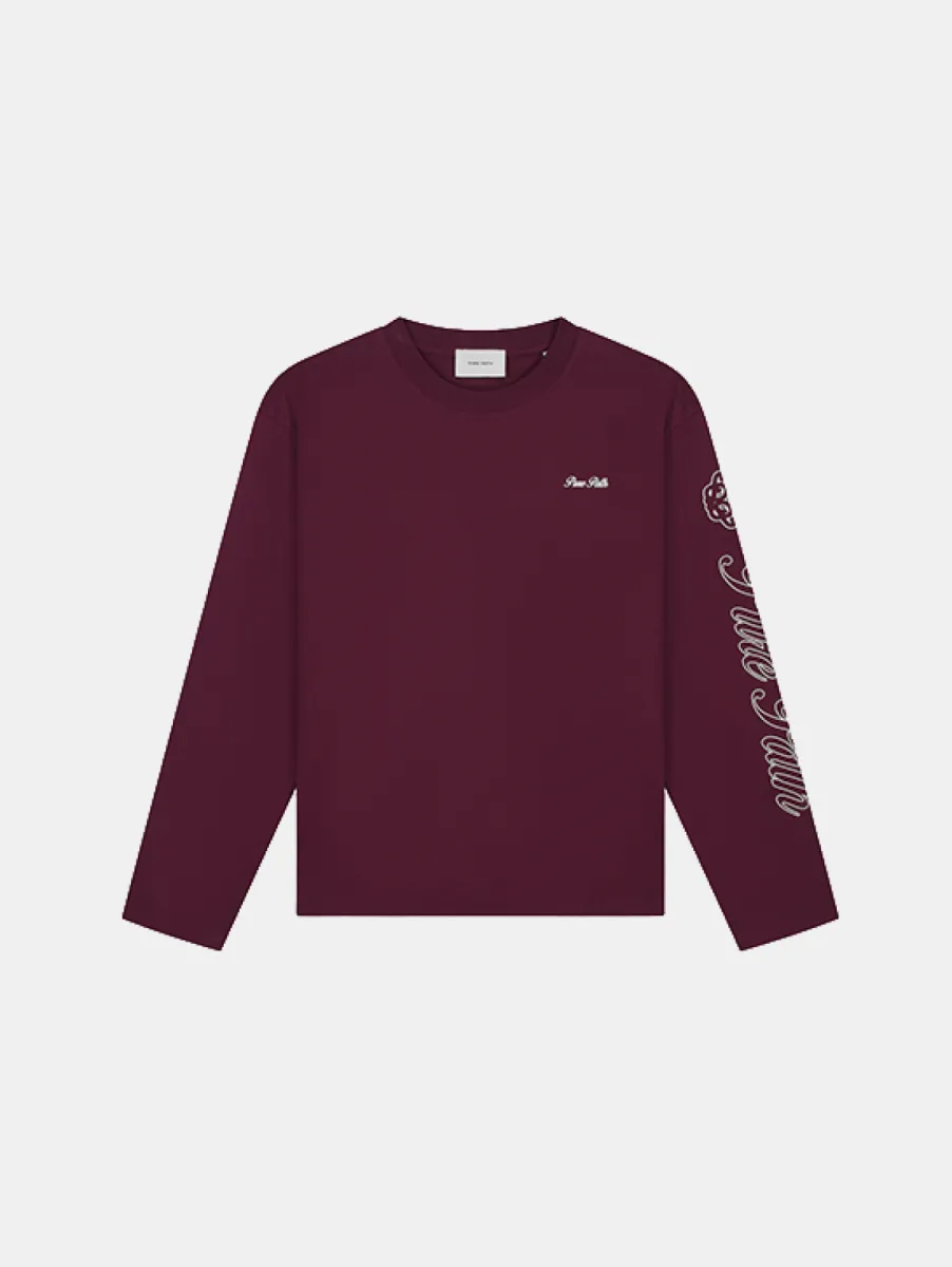 Pure Path Essence of life longsleeve t-shirt - Wine red 2 Pure Path 26130103 107 wine red