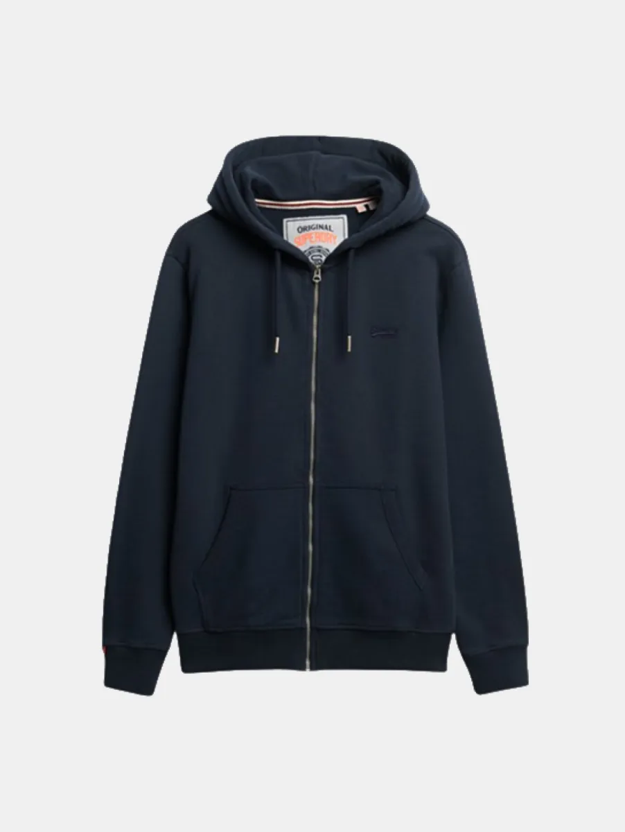 Superdry Essential Logo Half Brushed Zip Hoodie 1 Superdry m2014128a 98t eclipse navy
