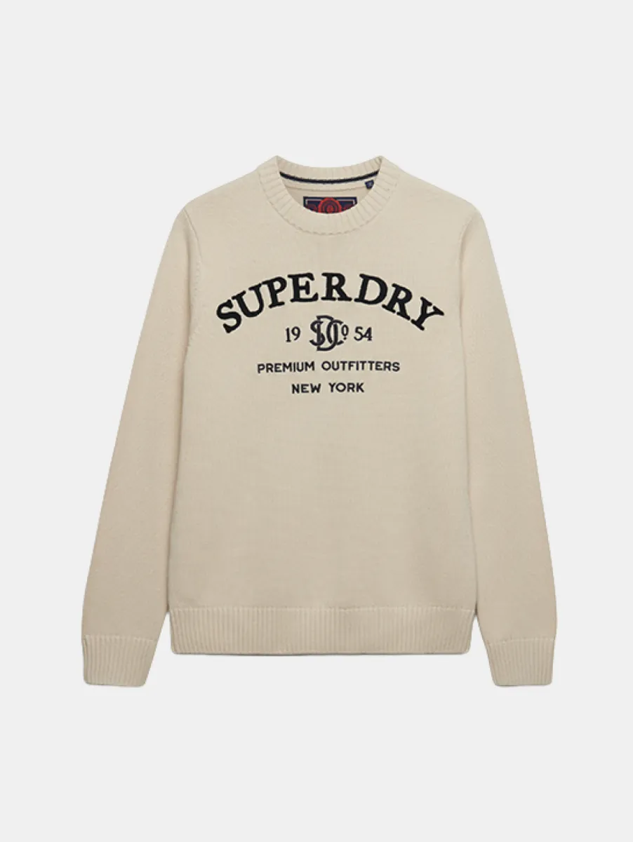 Superdry Applique Graphic Jumper 1 Superdry m6110788a 1kl rainy day grey