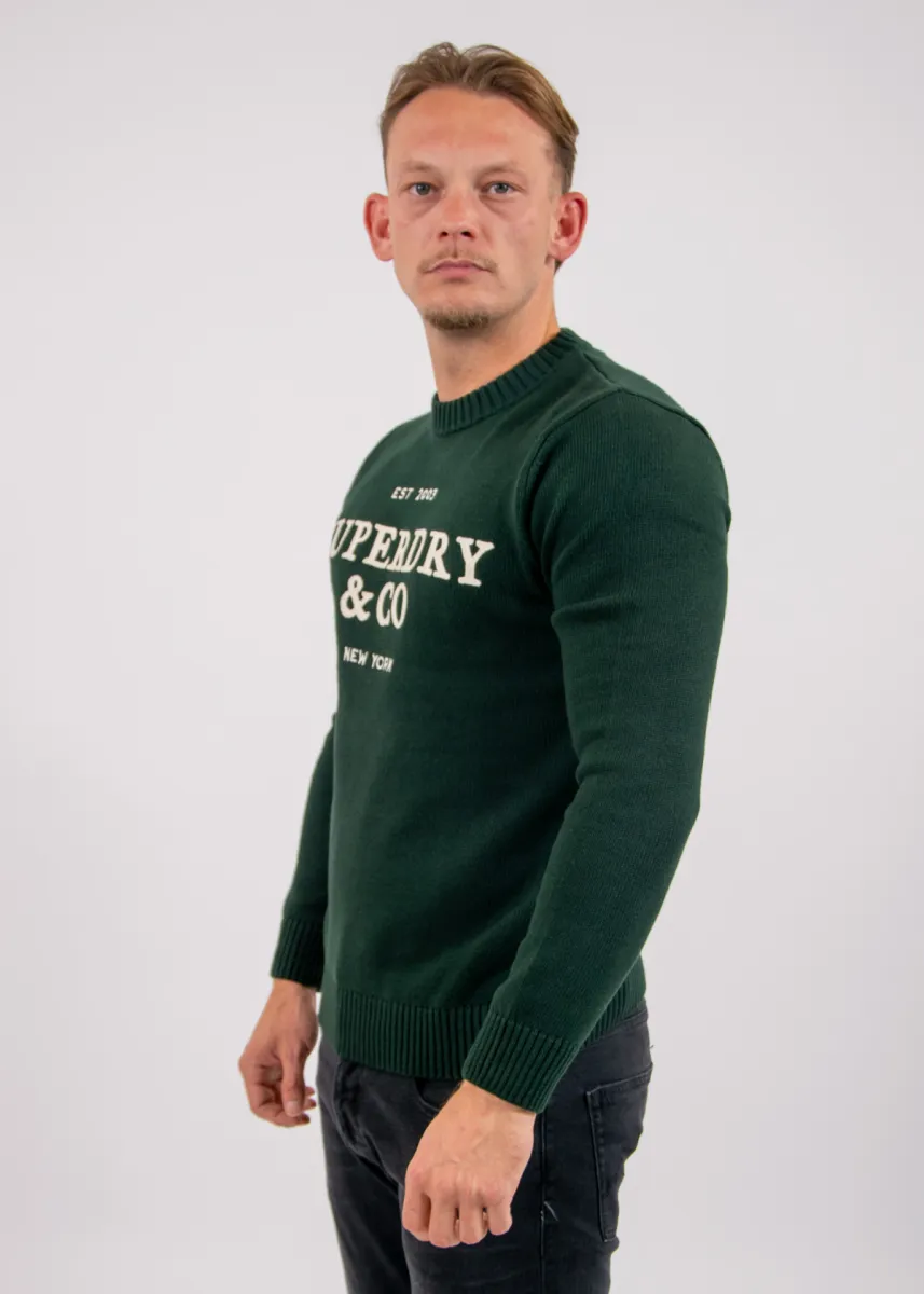 Superdry Applique Graphic Jumper 4 Superdry m6110788a 20e forest green