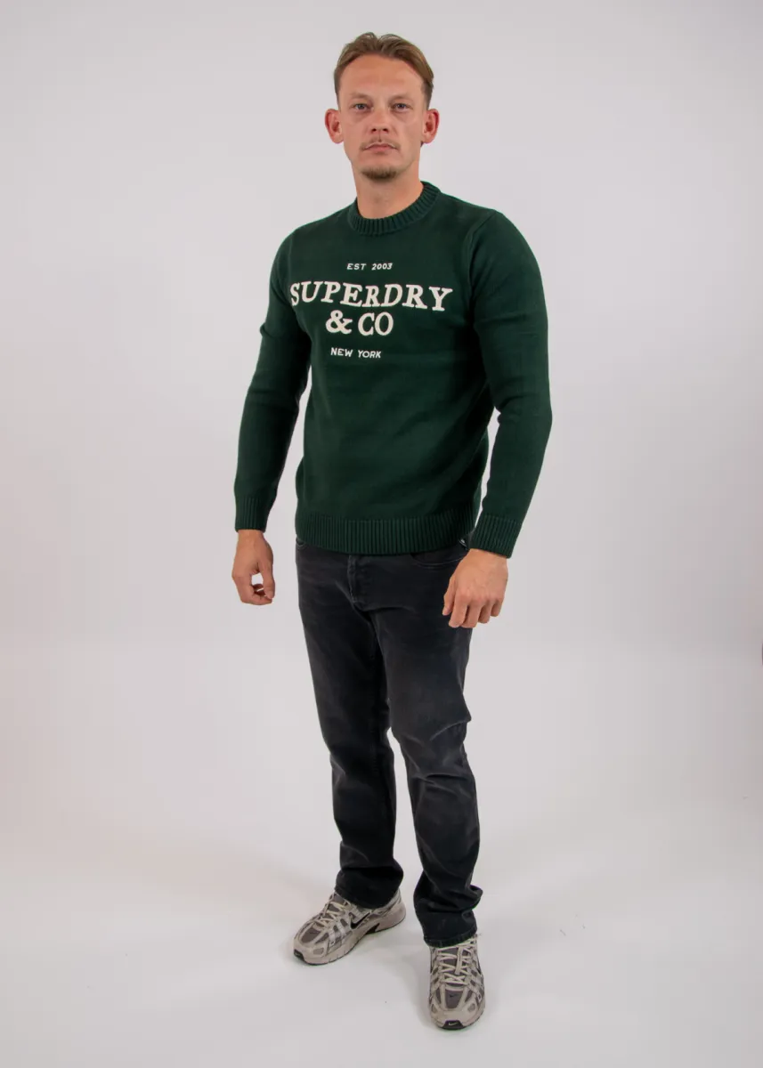 Superdry Applique Graphic Jumper 6 Superdry m6110788a 20e forest green