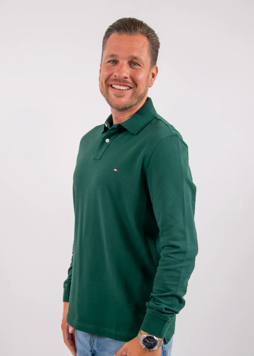 Tommy Hilfiger 1985 Regular LS Polo 2 Tommy Hilfiger mw0mw20183 l6k ornamental green
