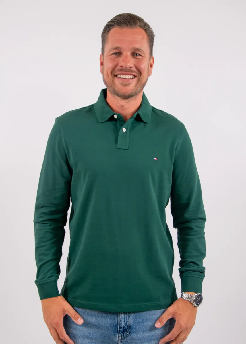 Tommy Hilfiger 1985 Regular LS Polo 1 Tommy Hilfiger mw0mw20183 l6k ornamental green