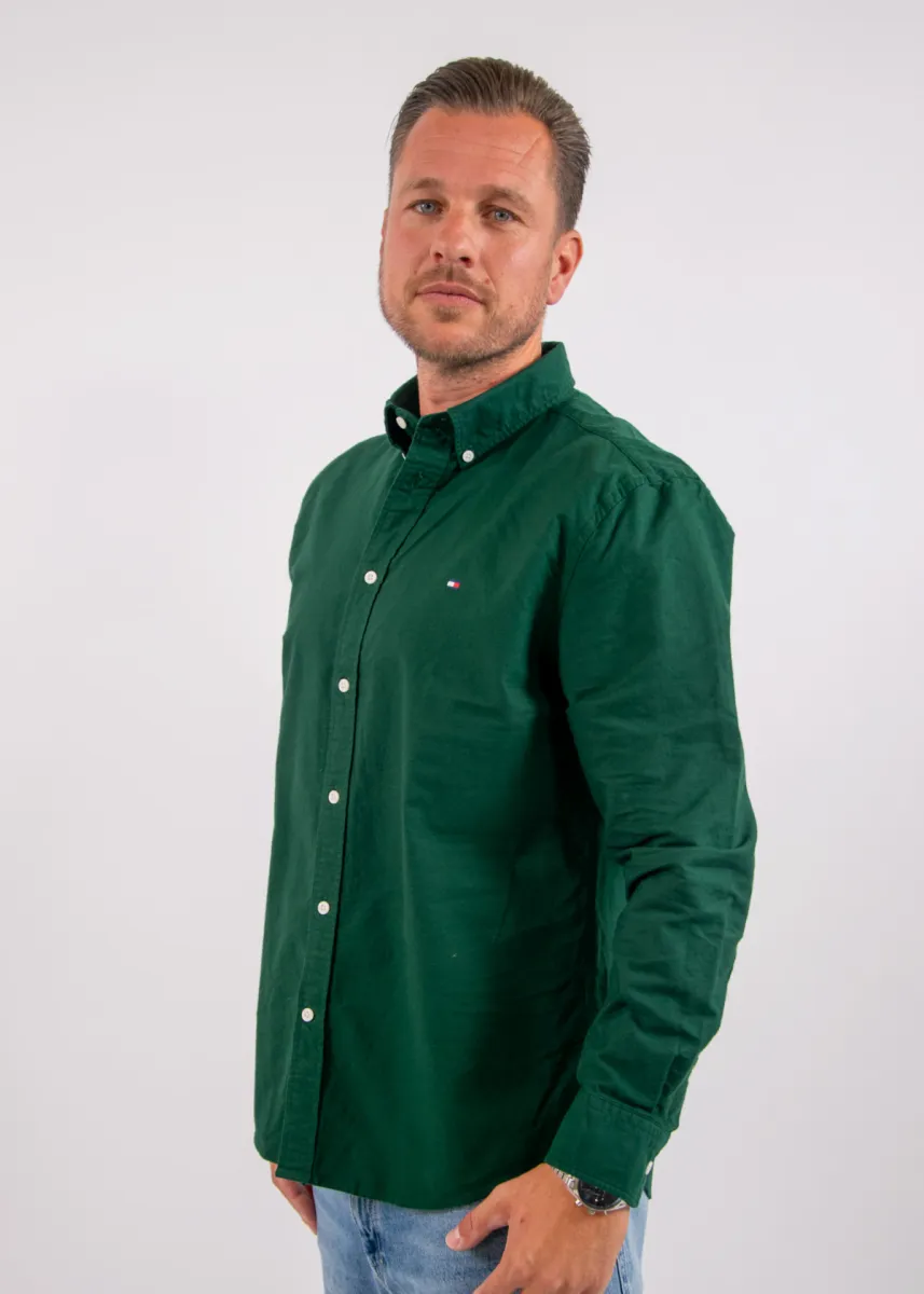 Tommy Hilfiger Solid Heritage Oxford RF Shirt 2 Tommy Hilfiger mw0mw35774 mbp hunter/hunter solid