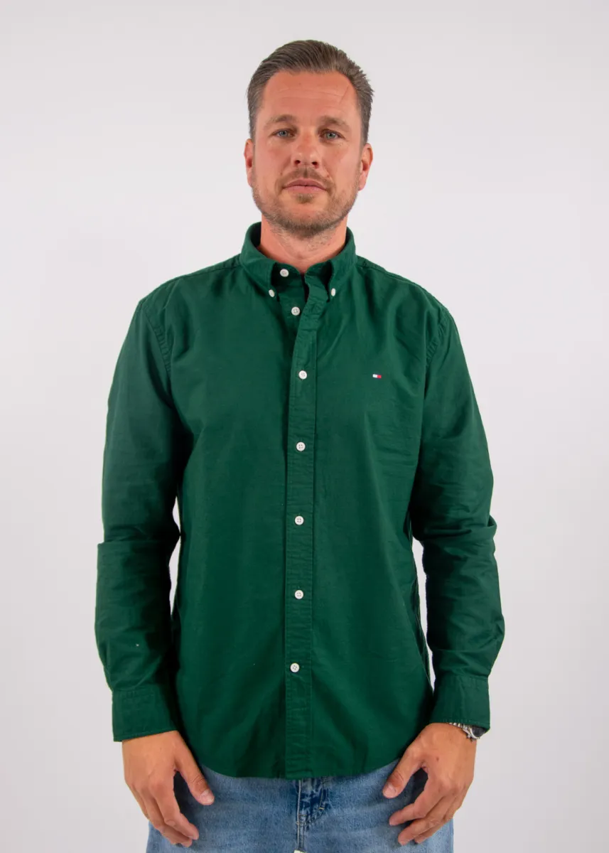Tommy Hilfiger Solid Heritage Oxford RF Shirt 1 Tommy Hilfiger mw0mw35774 mbp hunter/hunter solid